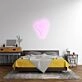 Script Heart Neon Sign for Romantic and Loving Spaces