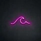 Wave Neon Sign for Ocean Lovers and Relaxing Spaces