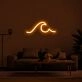 Wave Neon Sign for Ocean Lovers and Relaxing Spaces