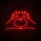 Heart Hand Neon Sign for Loving and Positive Spaces