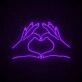 Heart Hand Neon Sign for Loving and Positive Spaces