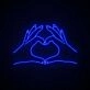 Heart Hand Neon Sign for Loving and Positive Spaces