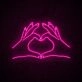 Heart Hand Neon Sign for Loving and Positive Spaces