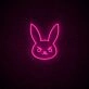 Dva Bunny Neon Sign for Anime and Gaming Fans