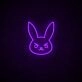 Dva Bunny Neon Sign for Anime and Gaming Fans