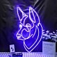 German Shepherd Neon Sign for Dog Lovers and Pet Spaces