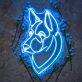 German Shepherd Neon Sign for Dog Lovers and Pet Spaces