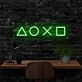 Playstation Controls Neon Sign for Gamers and Entertainment Spaces