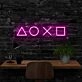 Playstation Controls Neon Sign for Gamers and Entertainment Spaces