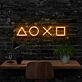 Playstation Controls Neon Sign for Gamers and Entertainment Spaces