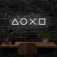Playstation Controls Neon Sign for Gamers and Entertainment Spaces