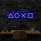 Playstation Controls Neon Sign for Gamers and Entertainment Spaces