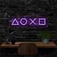 Playstation Controls Neon Sign for Gamers and Entertainment Spaces