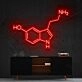 Serotonin Molecule Neon Sign for Science and Chemistry Lovers