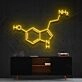 Serotonin Molecule Neon Sign for Science and Chemistry Lovers