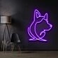 Siberian Husky Face Neon Sign for Dog Lovers and Pet Spaces