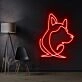 Siberian Husky Face Neon Sign for Dog Lovers and Pet Spaces