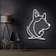 Siberian Husky Face Neon Sign for Dog Lovers and Pet Spaces