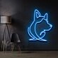 Siberian Husky Face Neon Sign for Dog Lovers and Pet Spaces