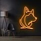 Siberian Husky Face Neon Sign for Dog Lovers and Pet Spaces