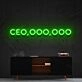 Ceo Ooo Ooo Neon Sign for Motivational and Inspirational Spaces