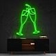 Champagne Cheers Neon Sign for Celebrations and Parties