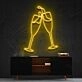 Champagne Cheers Neon Sign for Celebrations and Parties