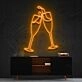 Champagne Cheers Neon Sign for Celebrations and Parties