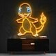 Charmander Neon Sign for Anime Fans and Fun Spaces