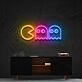 Chasing Ghosts Multicolour Neon Sign for Fun and Playful Spaces