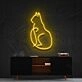 Curious Cat Neon Sign for Cat Lovers and Pet Spaces