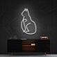 Curious Cat Neon Sign for Cat Lovers and Pet Spaces