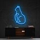 Curious Cat Neon Sign for Cat Lovers and Pet Spaces