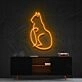 Curious Cat Neon Sign for Cat Lovers and Pet Spaces