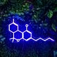 Thc Molecule Neon Sign for Science and Cannabis Enthusiasts