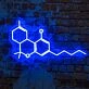 Thc Molecule Neon Sign for Science and Cannabis Enthusiasts