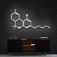 Thc Molecule Neon Sign for Science and Cannabis Enthusiasts