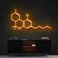 Thc Molecule Neon Sign for Science and Cannabis Enthusiasts