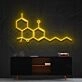 Thc Molecule Neon Sign for Science and Cannabis Enthusiasts