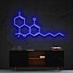 Thc Molecule Neon Sign for Science and Cannabis Enthusiasts