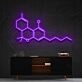 Thc Molecule Neon Sign for Science and Cannabis Enthusiasts