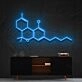 Thc Molecule Neon Sign for Science and Cannabis Enthusiasts