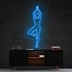 Yoga Tree Pose Neon Sign for Yoga and Relaxation Spaces