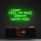 I Can't Feel My Face When I'm With You Neon Sign for Fun and Playful Spaces