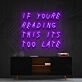 If You're Reading This It's Too Late Drake Neon Sign for Music Fans