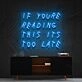 If You're Reading This It's Too Late Drake Neon Sign for Music Fans