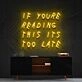 If You're Reading This It's Too Late Drake Neon Sign for Music Fans