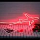 Airplane Take Off Neon Sign for Travel Enthusiasts