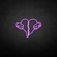 Broken heart' neon sign