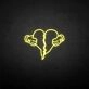 Broken heart' neon sign
